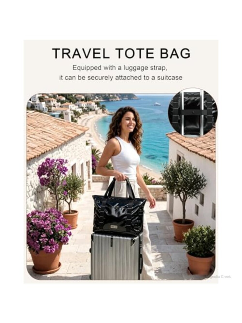 Glossy TPU Tote Bag 25L Laptop Work Travel Y2K Waterproof - Picture 3 of 6